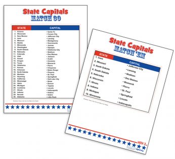 Learning State Capitals • Free Printables • Ridgetop Farm and Garden